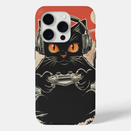 かわいいアニメゲーマー 可愛い猫 日本ゲームギフトB Case-Mate iPhoneケース (裏面)