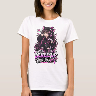 かわいいアニメゲーマー Tシャツ