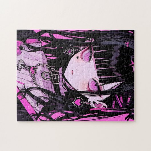 かわいいアニメゴシックガール ジグソーパズル (横)