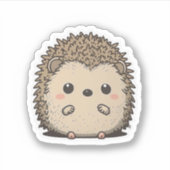 かわいいアニメスタイルヘッジホグステッカー シール (正面)