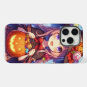 かわいいアニメハロウィン魔女 iPhoneケース (裏面横)