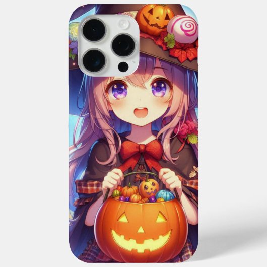 かわいいアニメハロウィーンの魔女 Case-Mate iPhoneケース (裏面)