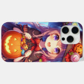 かわいいアニメハロウィーンの魔女 Case-Mate iPhoneケース (裏面 (横))
