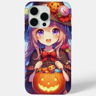 かわいいアニメハロウィーンの魔女 iPhone 15 PRO MAXケース