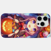 かわいいアニメハロウィーンの魔女 Case-Mate iPhoneケース (裏面 (横))