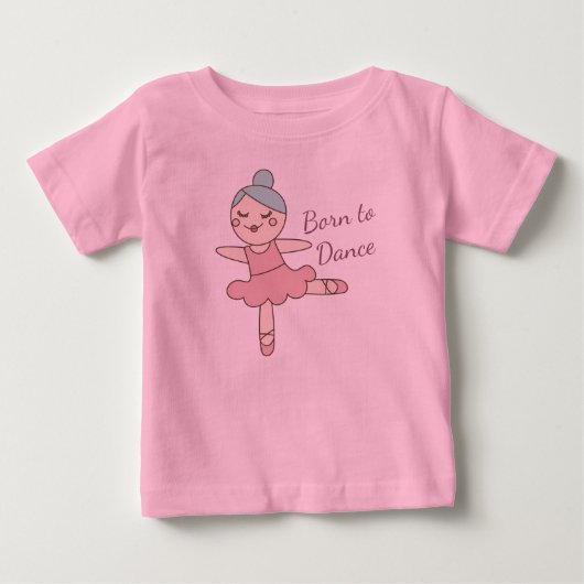 かわいいアニメバレエダンサーガール ベビーTシャツ (正面)