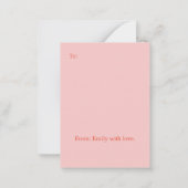 かわいいアニメバレンタイン猫 ノートカード (裏面)