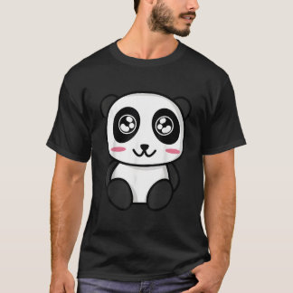 かわいいアニメパンダ 和風パンダ Tシャツ