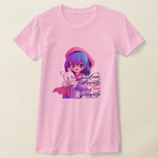 かわいいアニメピンクの女性Tシャツ Tシャツ