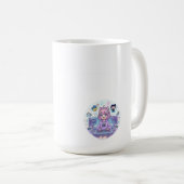 かわいいアニメプログラマーガールTシャツ | Python GitHub コーヒーマグカップ (正面右)