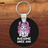 かわいいアニメマーチ誕生日ガールイヤーオールドボー キーホルダー (正面)