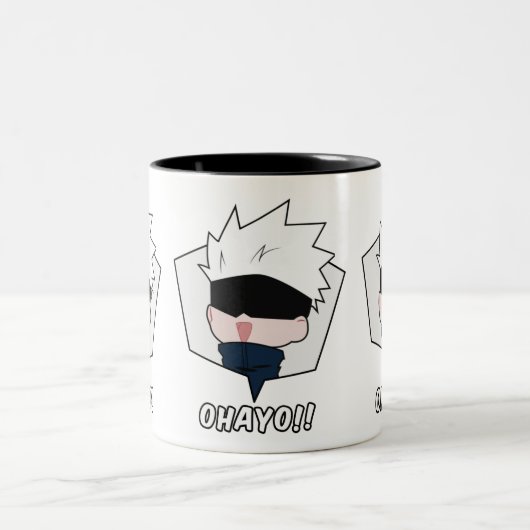 かわいいアニメミーム  ツートーンマグカップ (中央)