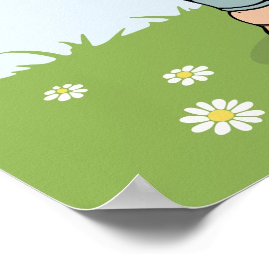 かわいいアニメーションが子供の部屋をポジティブに!「親切」な名言付き壁掛けアート ポスター (角)