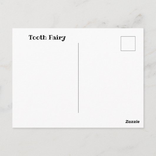 かわいいアニメートされた歯の妖精 ポストカード (裏面)