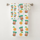 かわいいアニメ女の子のパターン バスタオルセット (インサイチュ)