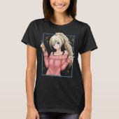 かわいいアニメ女子のタピオカティーアート Tシャツ (正面)