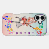 かわいいアニメ女子ギタリスト J-Popミュージック フォンケース iPhoneケース (裏面横)