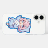 かわいいアニメ女子ステッカー Case-Mate iPhoneケース (裏面 (横))