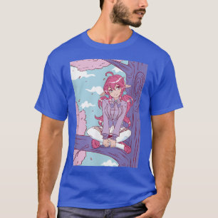 かわいいアニメ女子日本のマンガチビ(小さくかわいく書いた感じ)かわいいオタク Tシャツ