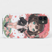 かわいいアニメ女子&さくらんぼ花咲きたくましい電話事例集 Case-Mate iPhoneケース (裏面(横))