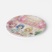 かわいいアニメ娘のアイスの誕生日パーティー ペーパープレート (アングル)