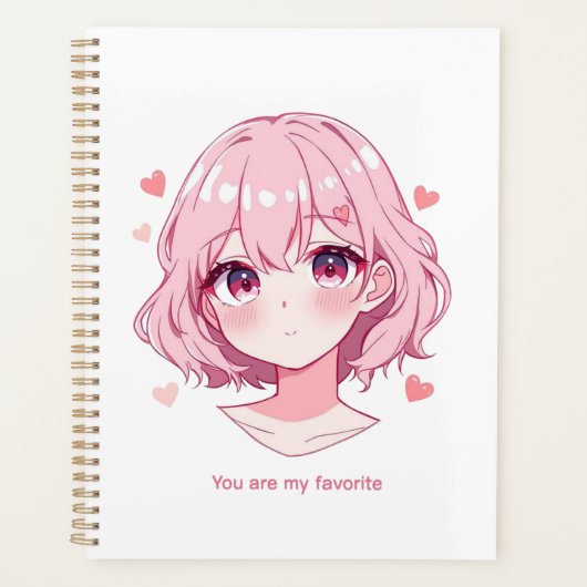 かわいいアニメ娘バレンタインスウェットシャツ プランナー手帳 (正面)