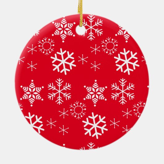 かわいいアニメ小妖精や小人とスノーフレーク・クリスマス セラミックオーナメント (裏面)