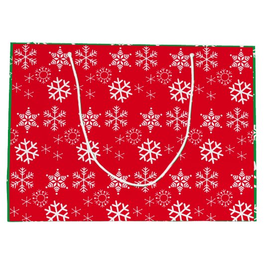 かわいいアニメ小妖精や小人クリスマスパーソナライズされた ラージペーパーバッグ (裏面)