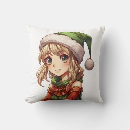 かわいいアニメ小妖精や小人 クッション (正面)