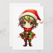 かわいいアニメ小妖精や小人 シーズンカード (正面/裏面)