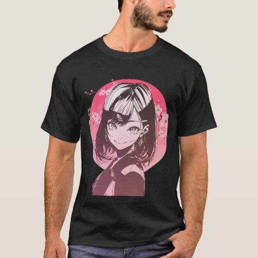 かわいいアニメ少女 Tシャツ (正面)