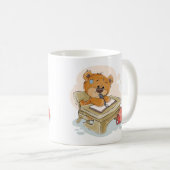 かわいいアニメ書のクマの本 コーヒーマグカップ (正面右)