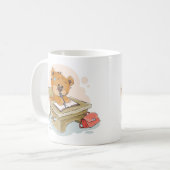 かわいいアニメ書のクマの本 コーヒーマグカップ (正面左)