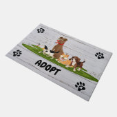 かわいいアニメ犬 ドアマット (アングル)