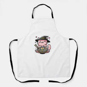 かわいいアニメ猫かわいいラーメンハロウィンキッズ エプロン