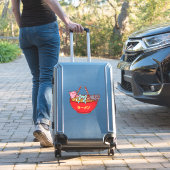 かわいいアニメ猫かわらおもしろいしいラ日本のーメン シール (スーツケースインサイチュ)