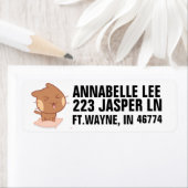 かわいいアニメ猫アニメ差出人住所ラベル ラベル (インサイチュ)