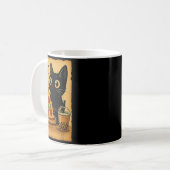 かわいいアニメ猫ピザアティーキャット食べるP コーヒーマグカップ (正面左)