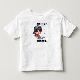 かわいいアニメ風だけどちょっとだけ無茶な少年 トドラーTシャツ