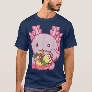かわいいアニメ食べアソロトル麺ギフトギアー Tシャツ