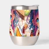 かわいいアニメ食べガールのピーナッツバター&ゼリー (左面)