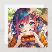 かわいいアニメ食べガールのピーナッツバター&ゼリー (正面/裏面)