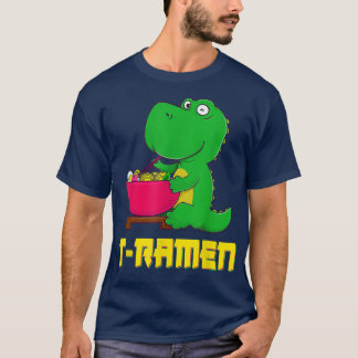 かわいいアニメTレックスラーメンおたく日本のWom Tシャツ