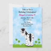 かわいいアパロオサホース誕生日招待状~ガールズ 招待状 (正面)