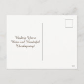 かわいいアパロオーサ馬と七面鳥ハッピー感謝祭 シーズンポストカード (裏面)