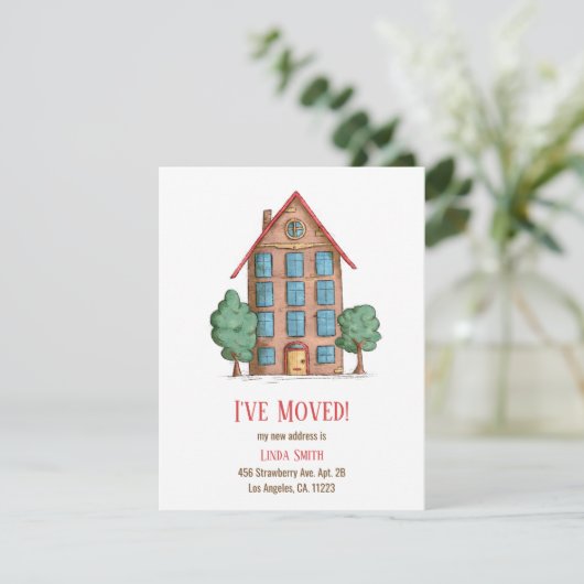 かわいいアパートの住所変更のお知らせ (スタンド正面)
