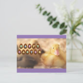 かわいいアヒルからのハッピーイースターのご挨拶 シーズンポストカード (スタンド正面)