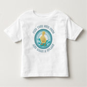 かわいいアヒルがスプラッシュ トドラーTシャツ (正面)