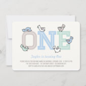 かわいいアヒルがビッグワンボーイ1歳の誕生日パーティー招待状 招待状 (正面)