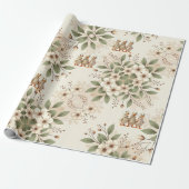 かわいいアヒルとフローラ ラッピングペーパー (アンロールド)